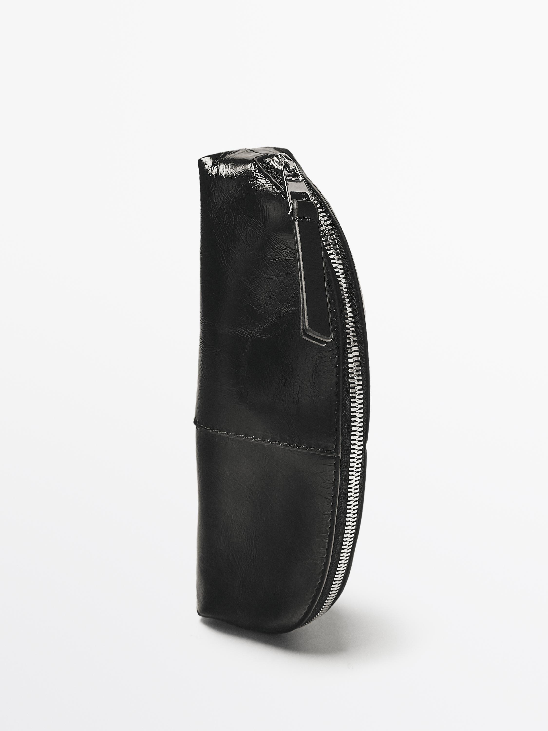 Nappa leather pencil case